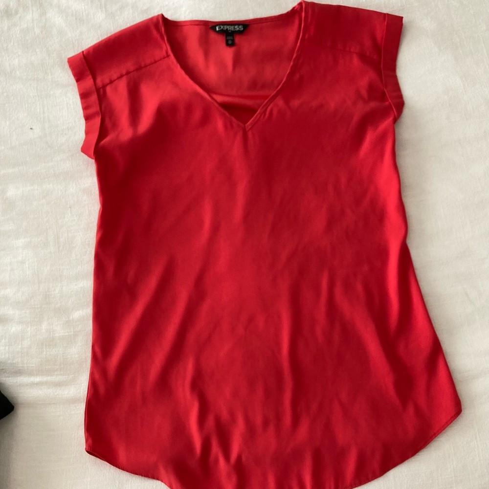 Express Silky V-Neck Top